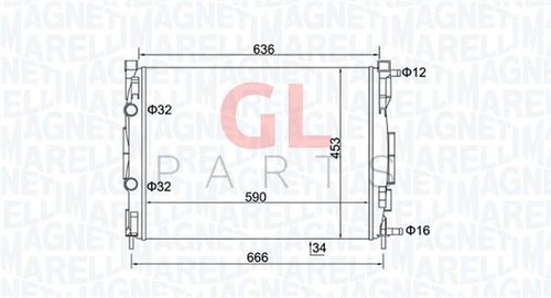 Radiator engine water cooling - water,